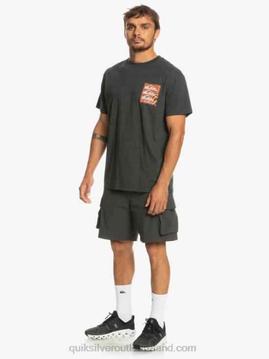 Men Quiksilver Warped Patterns T-Shirt N02TD1014 phantom