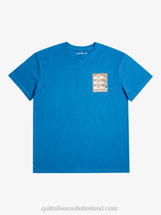 Men Quiksilver Warped Patterns T-Shirt N02TD1015 snorkel blue