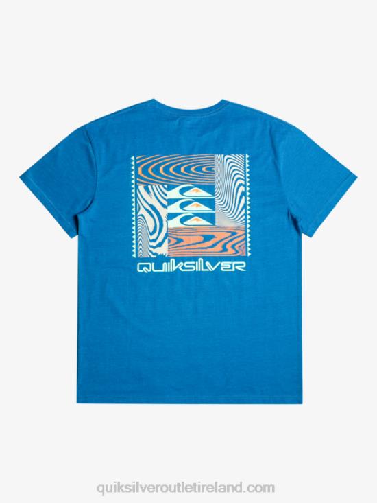 Men Quiksilver Warped Patterns T-Shirt N02TD1015 snorkel blue
