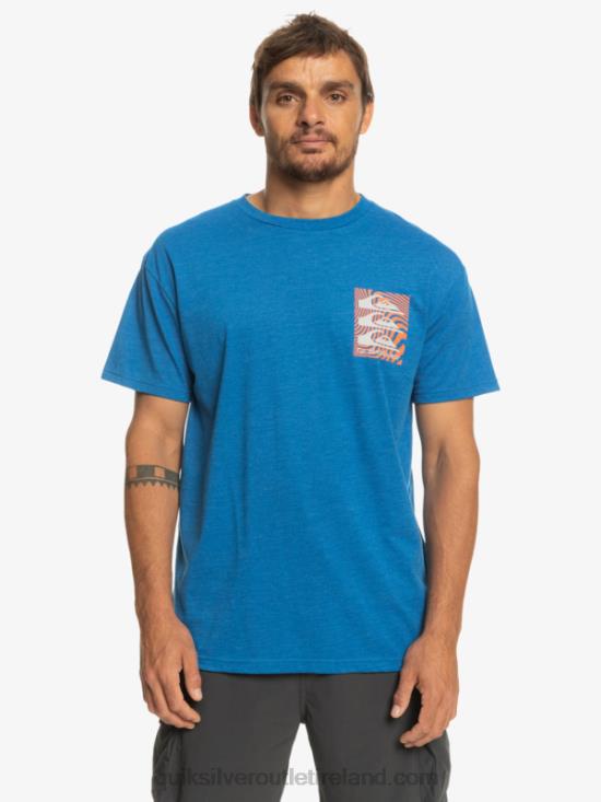 Men Quiksilver Warped Patterns T-Shirt N02TD1015 snorkel blue
