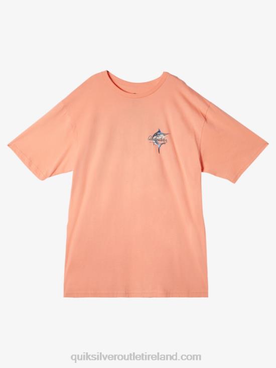 Men Quiksilver Waterman Beauty At Sea T-Shirt N02TD52 peach pink