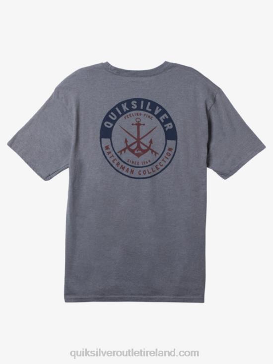 Men Quiksilver Waterman Carefree Sessions T-Shirt N02TD1483 medium grey heather