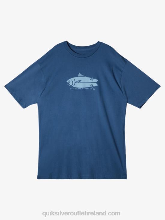 Men Quiksilver Waterman Fish Tales T-Shirt N02TD59 ensign blue
