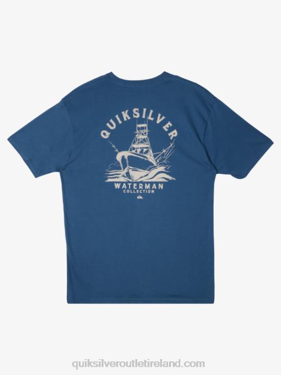 Men Quiksilver Waterman Heading Out T-Shirt N02TD61 ensign blue