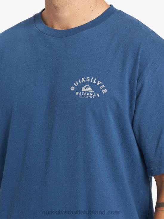 Men Quiksilver Waterman Heading Out T-Shirt N02TD61 ensign blue
