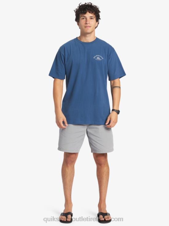 Men Quiksilver Waterman Heading Out T-Shirt N02TD61 ensign blue
