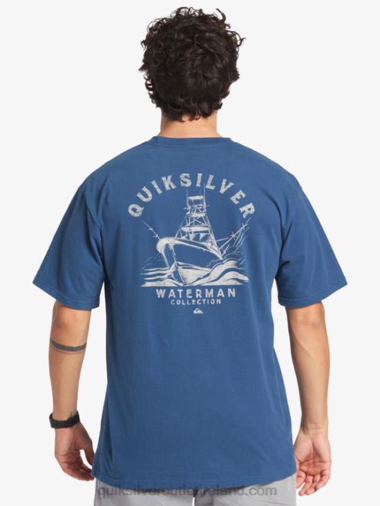 Men Quiksilver Waterman Heading Out T-Shirt N02TD61 ensign blue