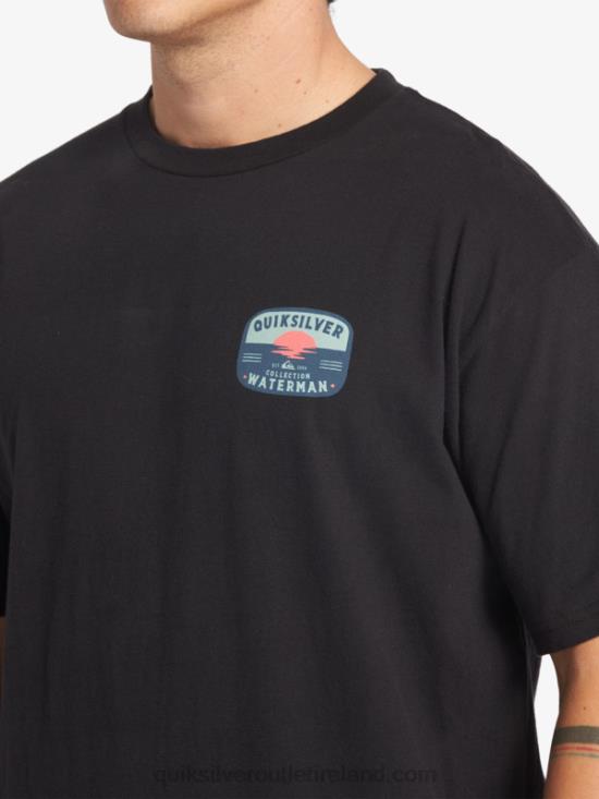 Men Quiksilver Waterman Lava Lamp T-Shirt N02TD553 black