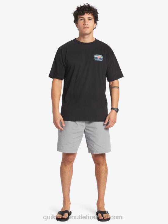 Men Quiksilver Waterman Lava Lamp T-Shirt N02TD553 black