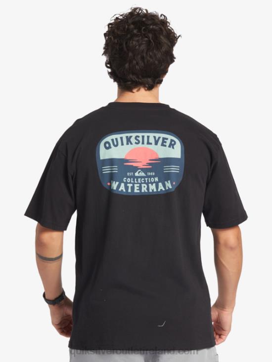 Men Quiksilver Waterman Lava Lamp T-Shirt N02TD553 black