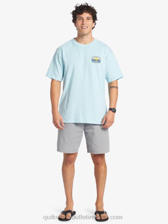 Men Quiksilver Waterman Lava Lamp T-Shirt N02TD554 aquatic