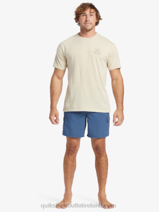 Men Quiksilver Waterman Outdoor Livin T-Shirt N02TD57 brown rice