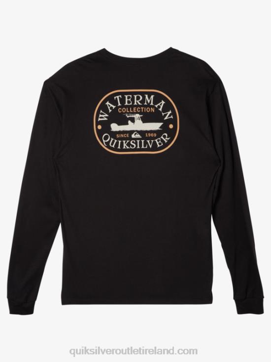 Men Quiksilver Waterman Power Trip Long Sleeve T-Shirt N02TD62 black