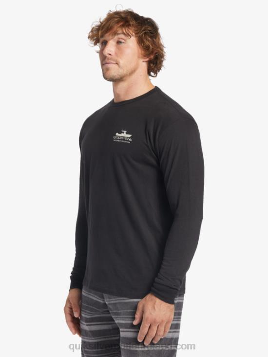 Men Quiksilver Waterman Power Trip Long Sleeve T-Shirt N02TD62 black