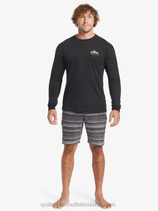 Men Quiksilver Waterman Power Trip Long Sleeve T-Shirt N02TD62 black
