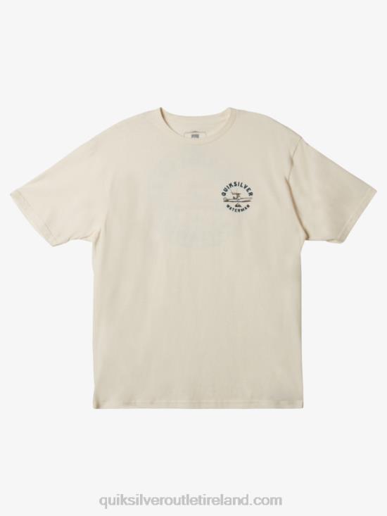Men Quiksilver Waterman QS Outboarder T-Shirt N02TD1481 antique white