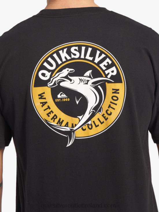 Men Quiksilver Waterman Sea Shark T-Shirt N02TD40 black