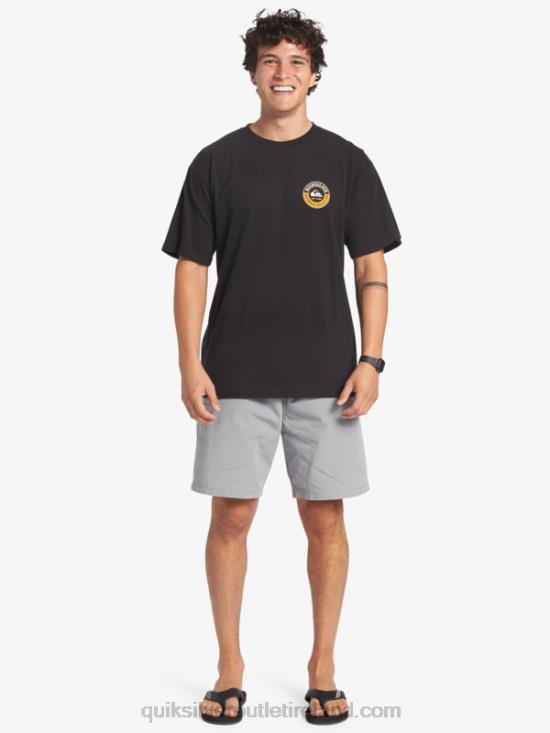 Men Quiksilver Waterman Sea Shark T-Shirt N02TD40 black