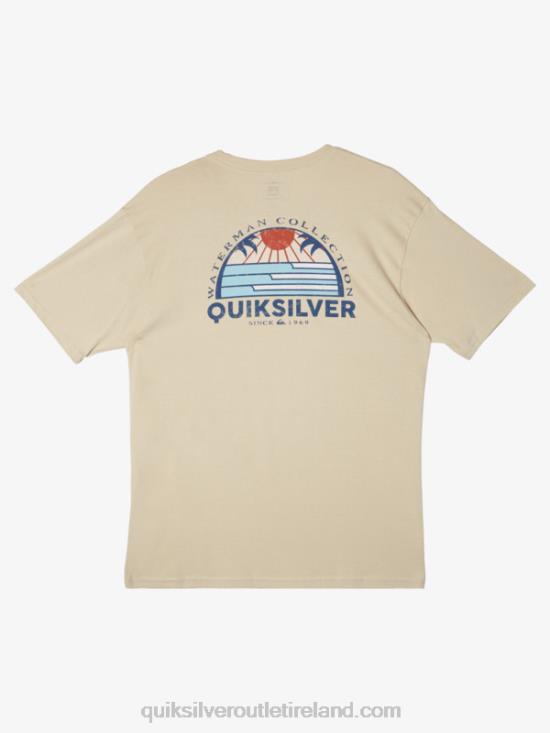 Men Quiksilver Waterman Set View T-Shirt N02TD38 brown rice