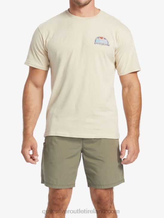 Men Quiksilver Waterman Set View T-Shirt N02TD38 brown rice