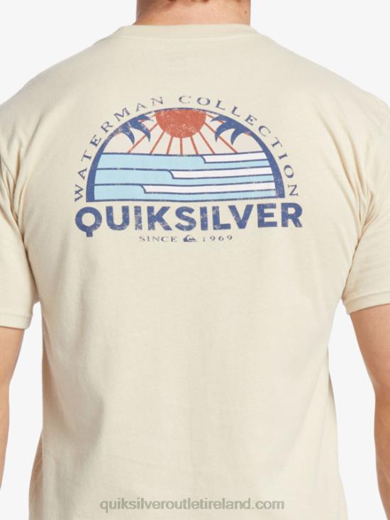 Men Quiksilver Waterman Set View T-Shirt N02TD38 brown rice