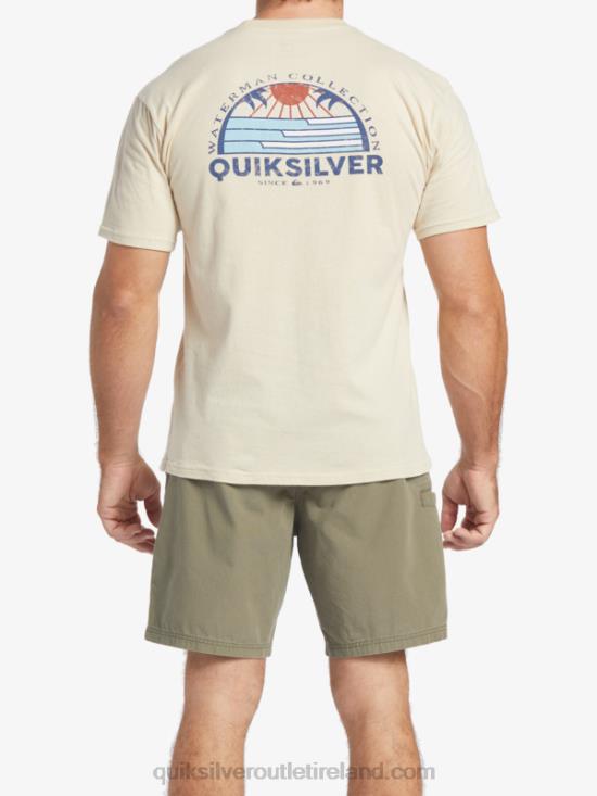 Men Quiksilver Waterman Set View T-Shirt N02TD38 brown rice
