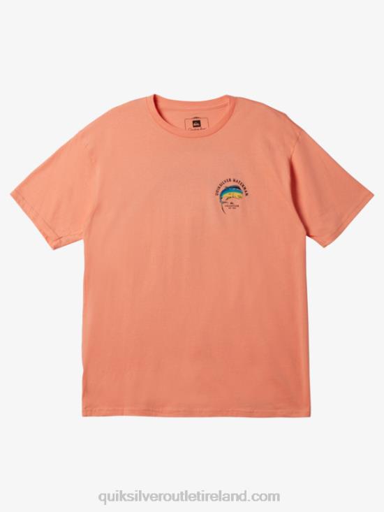 Men Quiksilver Waterman Tension On T-Shirt N02TD1342 peach pink