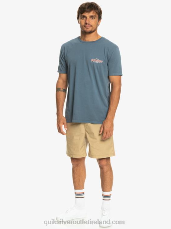 Men Quiksilver Words T-Shirt N02TD933 bering sea