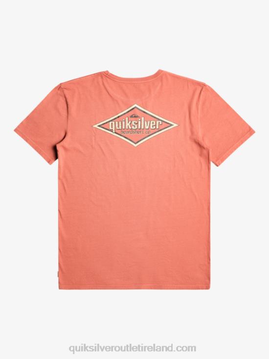 Men Quiksilver Words T-Shirt N02TD935 marsala