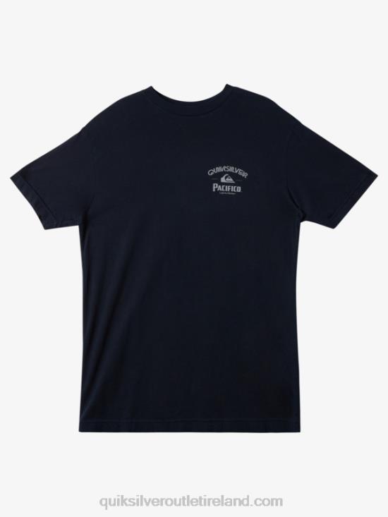 Men Quiksilver x Pacifico Lockup T-Shirt N02TD1 navy blazer