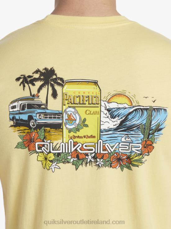 Men Quiksilver x Pacifico Lockup T-Shirt N02TD2 gold