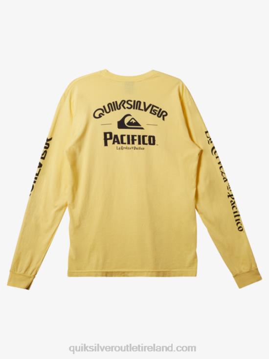 Men Quiksilver x Pacifico Straight Shooter Long Sleeve T-Shirt N02TD5 gold