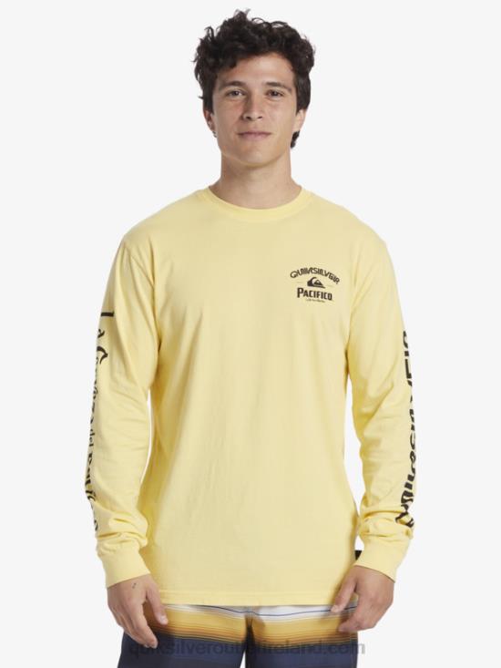 Men Quiksilver x Pacifico Straight Shooter Long Sleeve T-Shirt N02TD5 gold