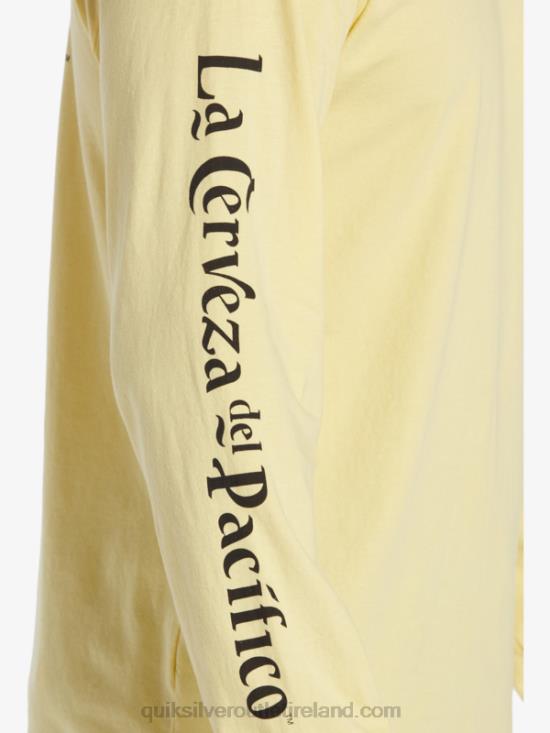 Men Quiksilver x Pacifico Straight Shooter Long Sleeve T-Shirt N02TD5 gold