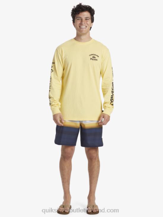 Men Quiksilver x Pacifico Straight Shooter Long Sleeve T-Shirt N02TD5 gold