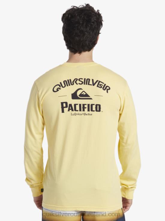 Men Quiksilver x Pacifico Straight Shooter Long Sleeve T-Shirt N02TD5 gold