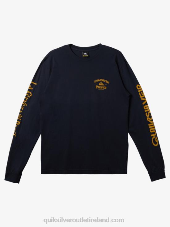 Men Quiksilver x Pacifico Straight Shooter Long Sleeve T-Shirt N02TD6 navy blazer