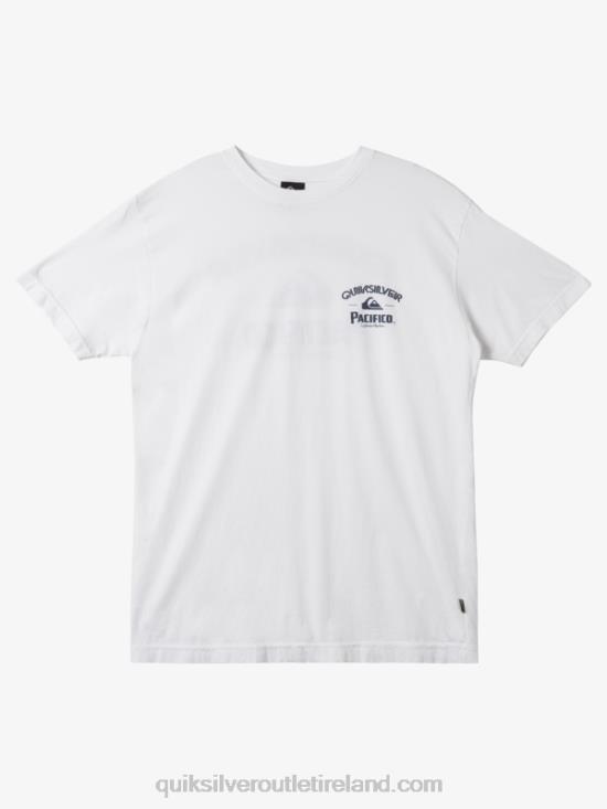 Men Quiksilver x Pacifico Straight Shooter T-Shirt N02TD7 white