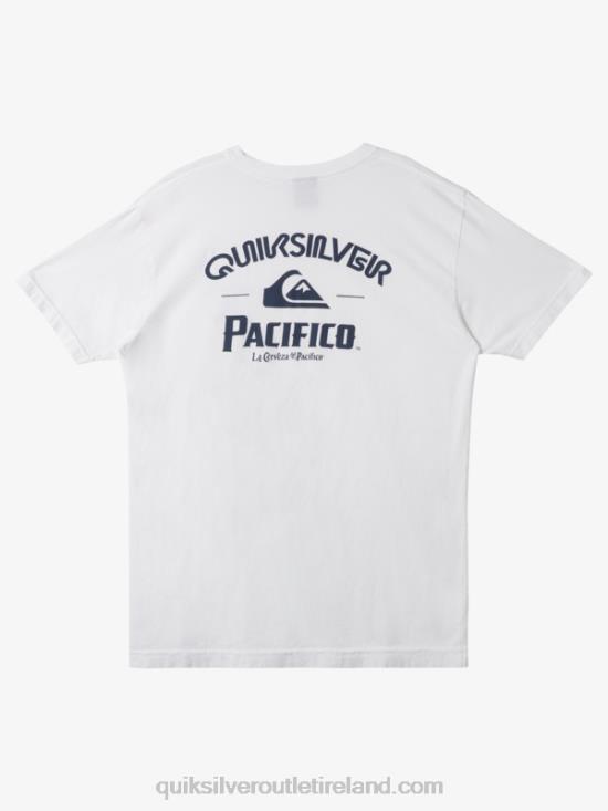 Men Quiksilver x Pacifico Straight Shooter T-Shirt N02TD7 white