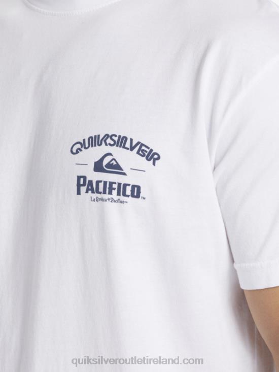 Men Quiksilver x Pacifico Straight Shooter T-Shirt N02TD7 white