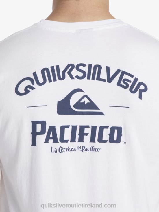 Men Quiksilver x Pacifico Straight Shooter T-Shirt N02TD7 white