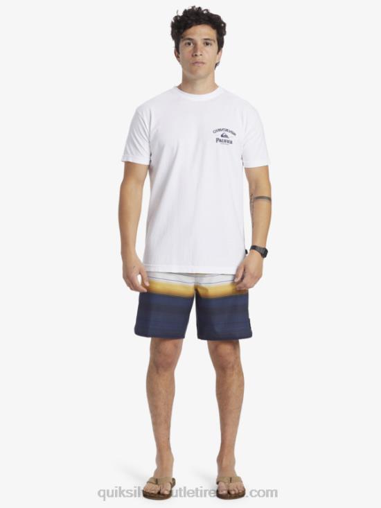 Men Quiksilver x Pacifico Straight Shooter T-Shirt N02TD7 white