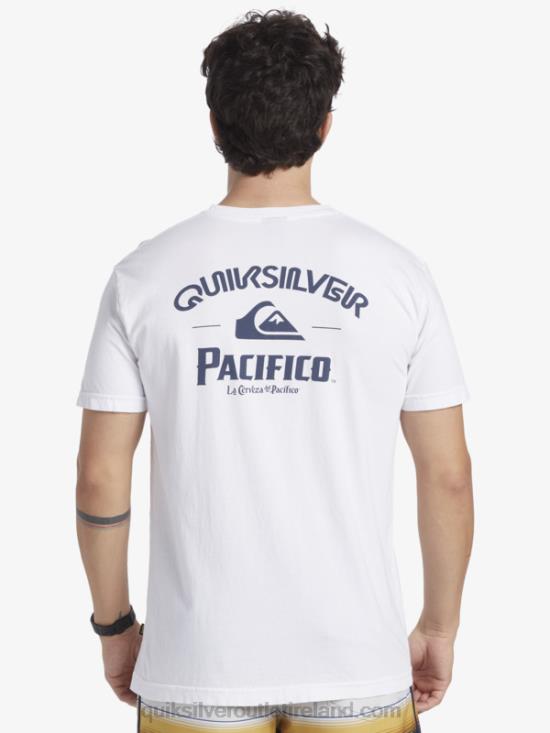 Men Quiksilver x Pacifico Straight Shooter T-Shirt N02TD7 white