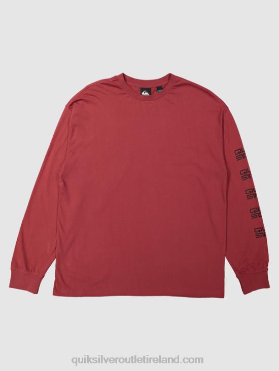 Men Quiksilver x Stab Organic Long Sleeve T-Shirt N02TD1844 ruby wine