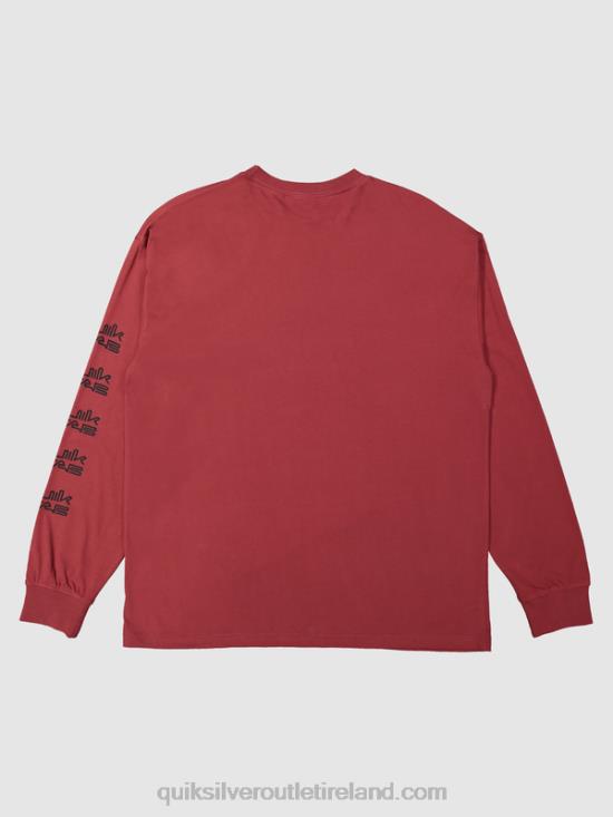 Men Quiksilver x Stab Organic Long Sleeve T-Shirt N02TD1844 ruby wine