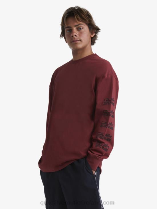 Men Quiksilver x Stab Organic Long Sleeve T-Shirt N02TD1844 ruby wine