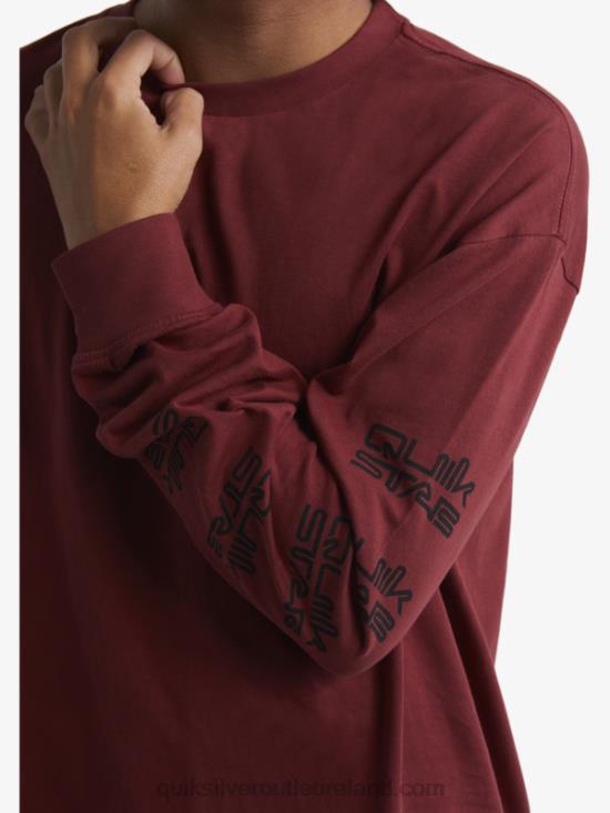 Men Quiksilver x Stab Organic Long Sleeve T-Shirt N02TD1844 ruby wine