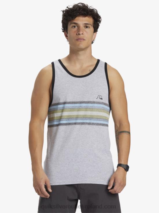 Men Quiksilver Everyday Stripe Tank N02TD704 athletic heather