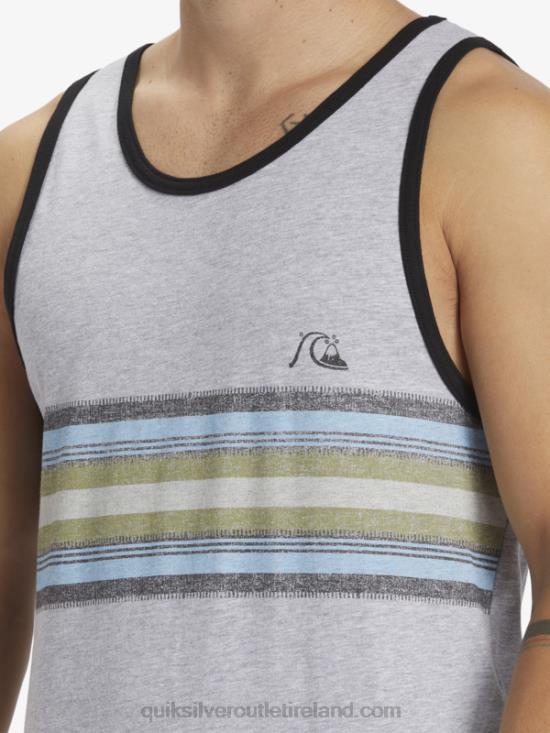 Men Quiksilver Everyday Stripe Tank N02TD704 athletic heather