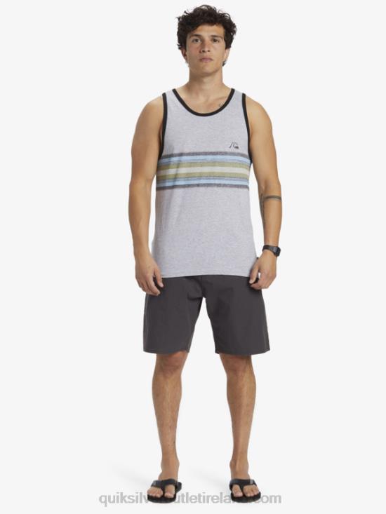 Men Quiksilver Everyday Stripe Tank N02TD704 athletic heather